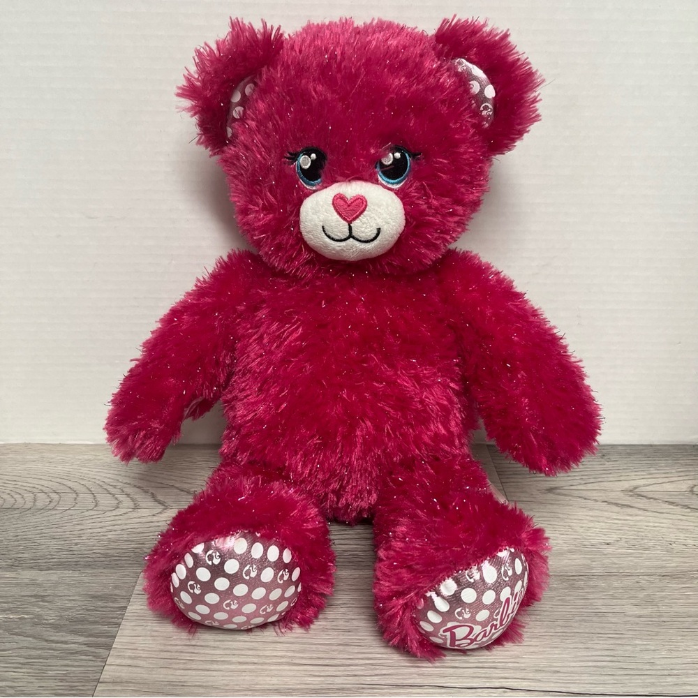 2018 Barbie Build A Bear Plush Pink Barbie Movie Metallica Sparkle BAB